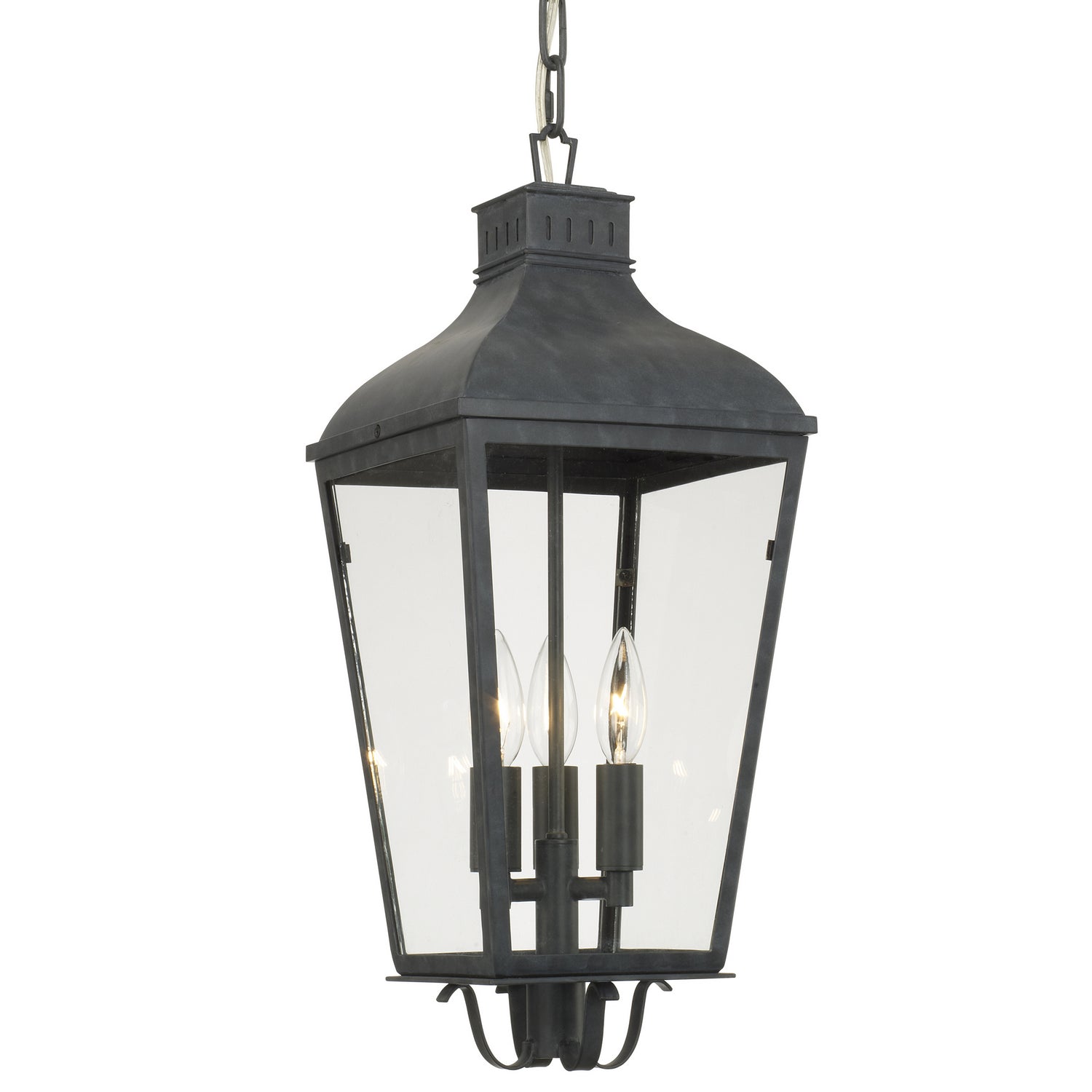 Crystorama - DUM-9805-GE - Three Light Outdoor Chandelier - Dumont - Graphite from Lighting & Bulbs Unlimited in Charlotte, NC