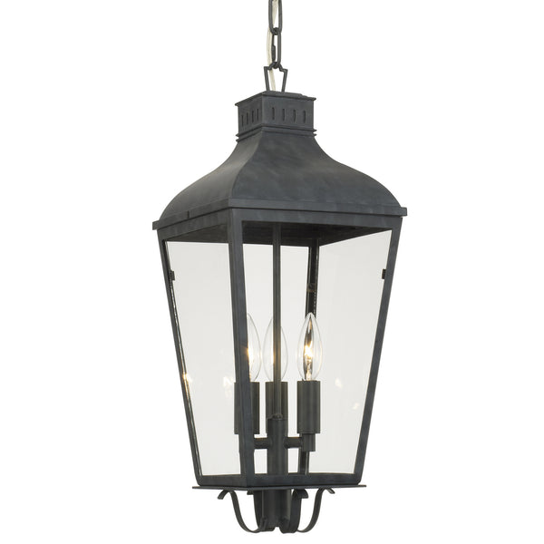 Crystorama - DUM-9805-GE - Three Light Outdoor Chandelier - Dumont - Graphite from Lighting & Bulbs Unlimited in Charlotte, NC