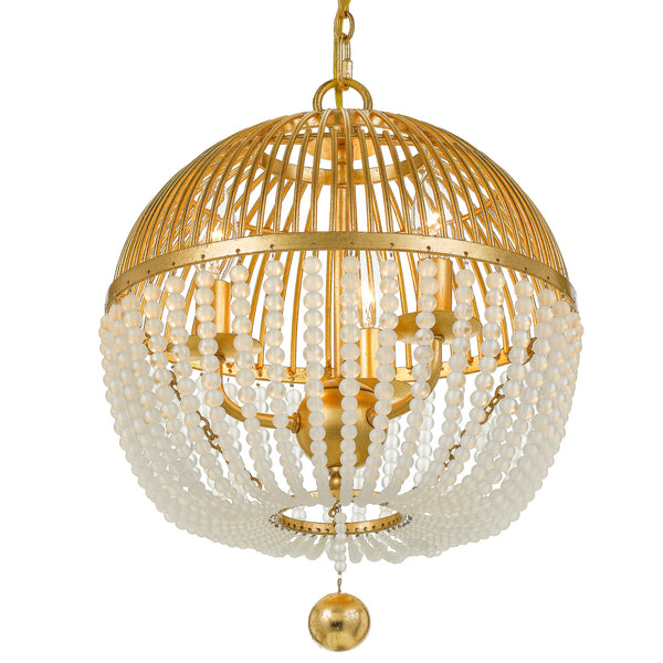 Crystorama - DUV-623-GA - Three Light Mini Chandelier - Duval - Antique Gold from Lighting & Bulbs Unlimited in Charlotte, NC