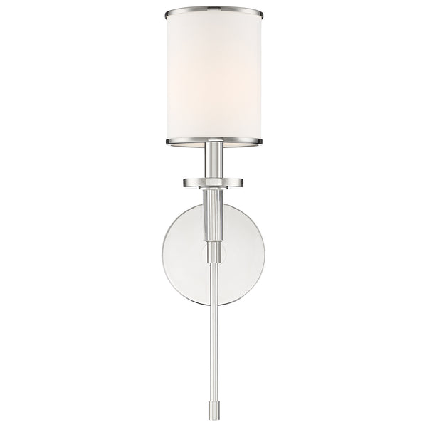 Crystorama - HAT-471-PN - One Light Wall Mount - Hatfield - Polished Nickel from Lighting & Bulbs Unlimited in Charlotte, NC