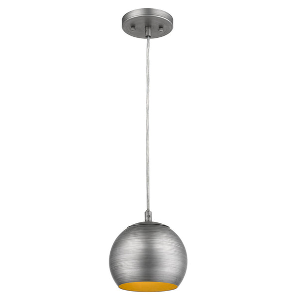 Acclaim Lighting - TP7263-66 - One Light Pendant - Latitude - Hand Painted Weathered Pewter W/ Gold Interior from Lighting & Bulbs Unlimited in Charlotte, NC