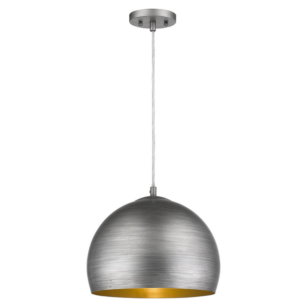 Acclaim Lighting - TP7267-66 - One Light Pendant - Latitude - Hand Painted Weathered Pewter W/ Gold Interior from Lighting & Bulbs Unlimited in Charlotte, NC