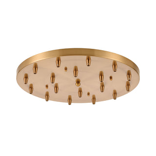 ELK Home - 18R-SB - Pan Only, 18-Light Round - Pendant Options - Satin Brass from Lighting & Bulbs Unlimited in Charlotte, NC