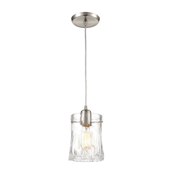 ELK Home - 21200/1 - One Light Mini Pendant - Hand Formed Glass - Satin Nickel from Lighting & Bulbs Unlimited in Charlotte, NC