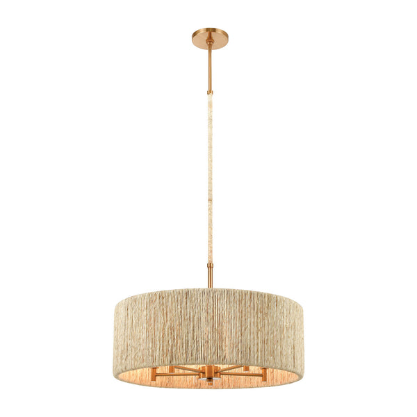 ELK Home - 32412/5 - Five Light Chandelier - Abaca - Satin Brass from Lighting & Bulbs Unlimited in Charlotte, NC