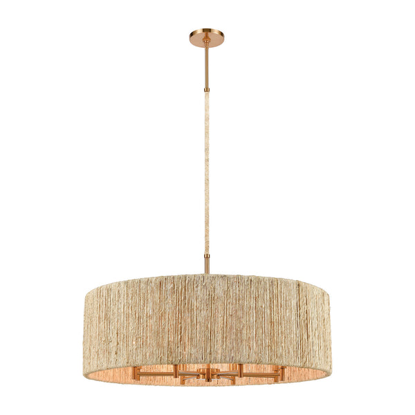 ELK Home - 32413/8 - Eight Light Chandelier - Abaca - Satin Brass from Lighting & Bulbs Unlimited in Charlotte, NC