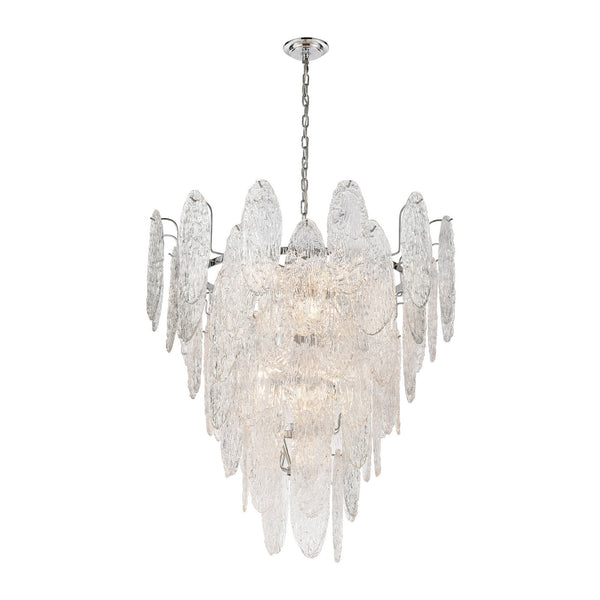 ELK Home - 32446/13 - 13 Light Chandelier - Frozen Cascade - Polished Chrome from Lighting & Bulbs Unlimited in Charlotte, NC