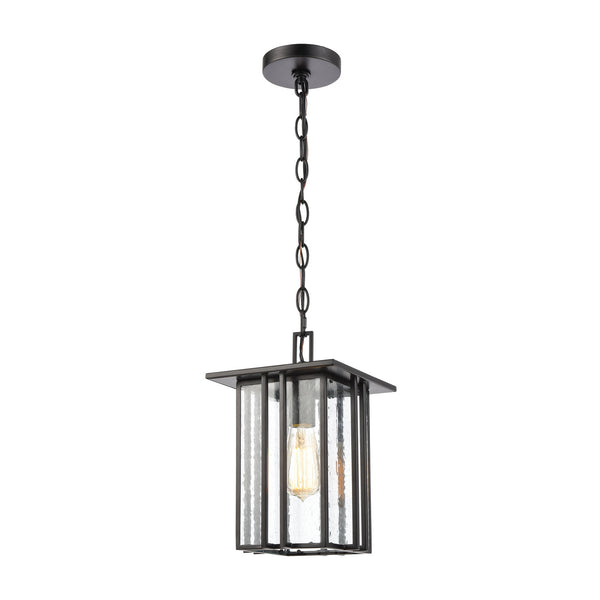 ELK Home - 46693/1 - One Light Outdoor Pendant - Radnor - Matte Black from Lighting & Bulbs Unlimited in Charlotte, NC