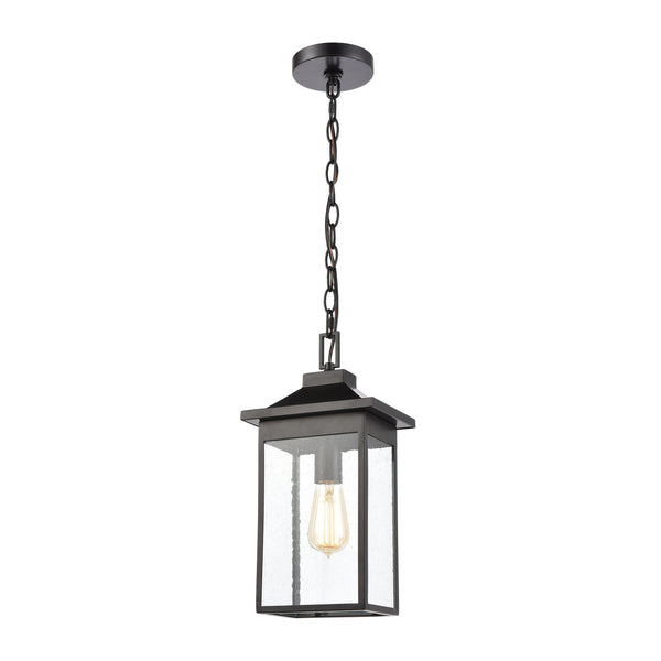 ELK Home - 46703/1 - One Light Outdoor Pendant - Lamplighter - Matte Black from Lighting & Bulbs Unlimited in Charlotte, NC