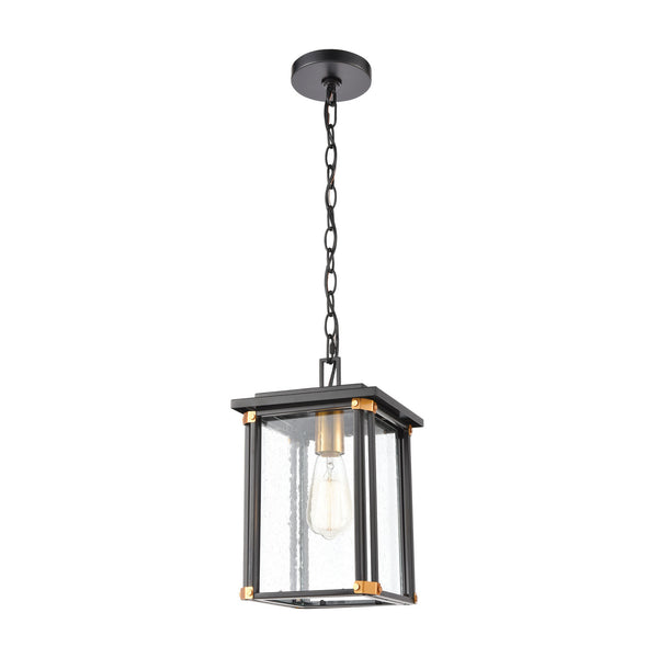 ELK Home - 46723/1 - One Light Outdoor Pendant - Vincentown - Matte Black from Lighting & Bulbs Unlimited in Charlotte, NC