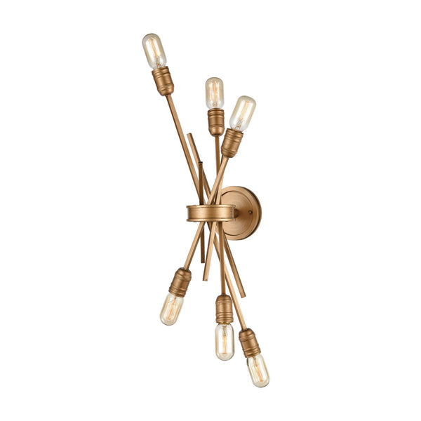 ELK Home - 66908/6 - Six Light Wall Sconce - Xenia - Matte Gold from Lighting & Bulbs Unlimited in Charlotte, NC
