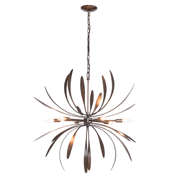 Six Light Chandelier from the Dahlia Collection by Hubbardton Forge