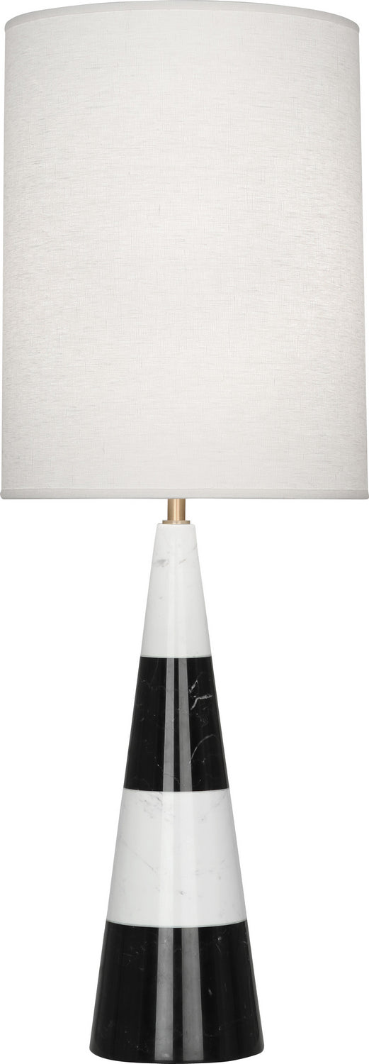 Robert Abbey - 851 - One Light Table Lamp - Jonathan Adler Canaan - Carrara and Black Marble Base w/Antique Brass from Lighting & Bulbs Unlimited in Charlotte, NC