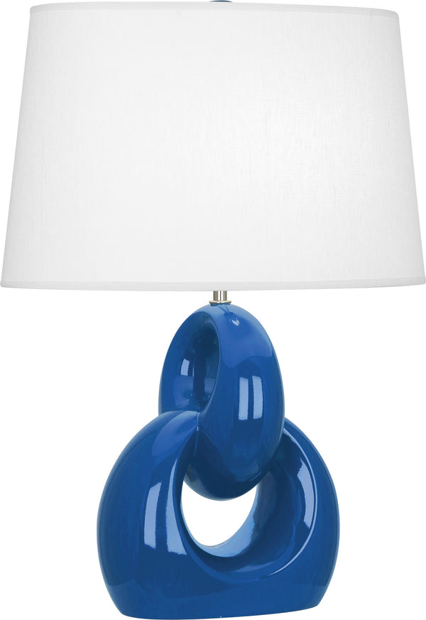 Robert Abbey - MR981 - One Light Table Lamp - Fusion - Marine Blue0 Glazed w/Polished Nickel from Lighting & Bulbs Unlimited in Charlotte, NC