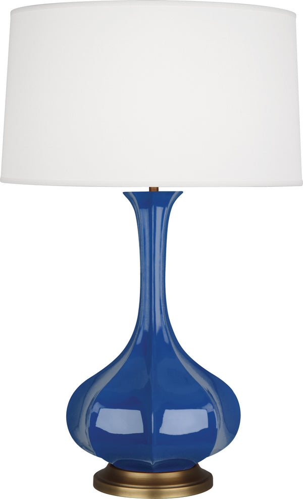 Robert Abbey - MR994 - One Light Table Lamp - Pike - Marine Blue Glazed w/Aged Brass from Lighting & Bulbs Unlimited in Charlotte, NC