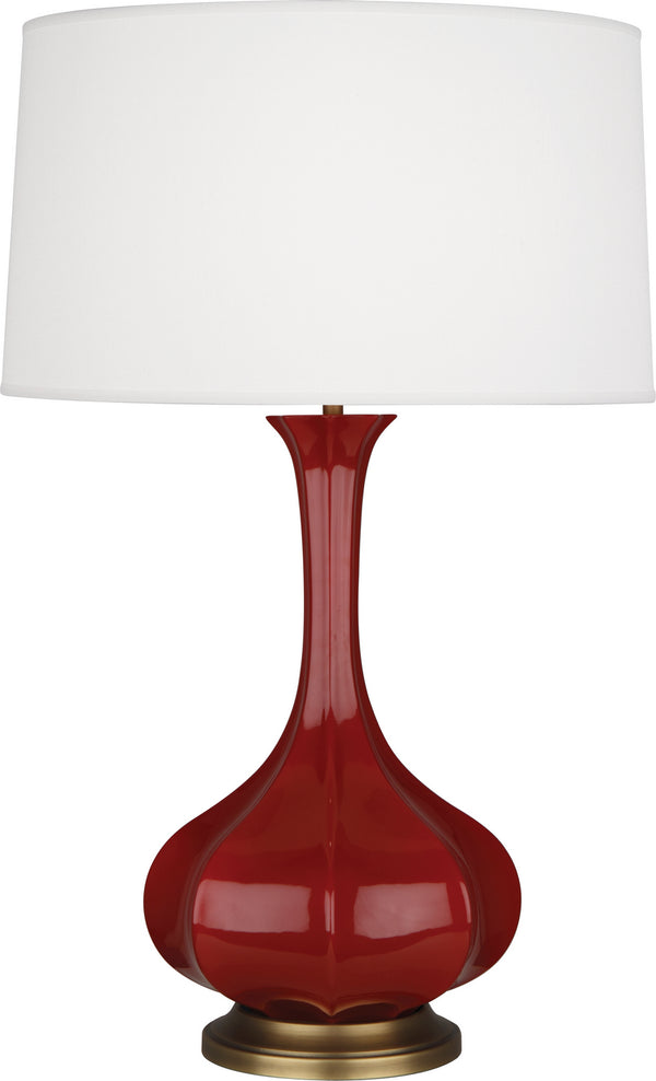 Robert Abbey - OX994 - One Light Table Lamp - Pike - Oxblood Glazed w/Aged Brass from Lighting & Bulbs Unlimited in Charlotte, NC