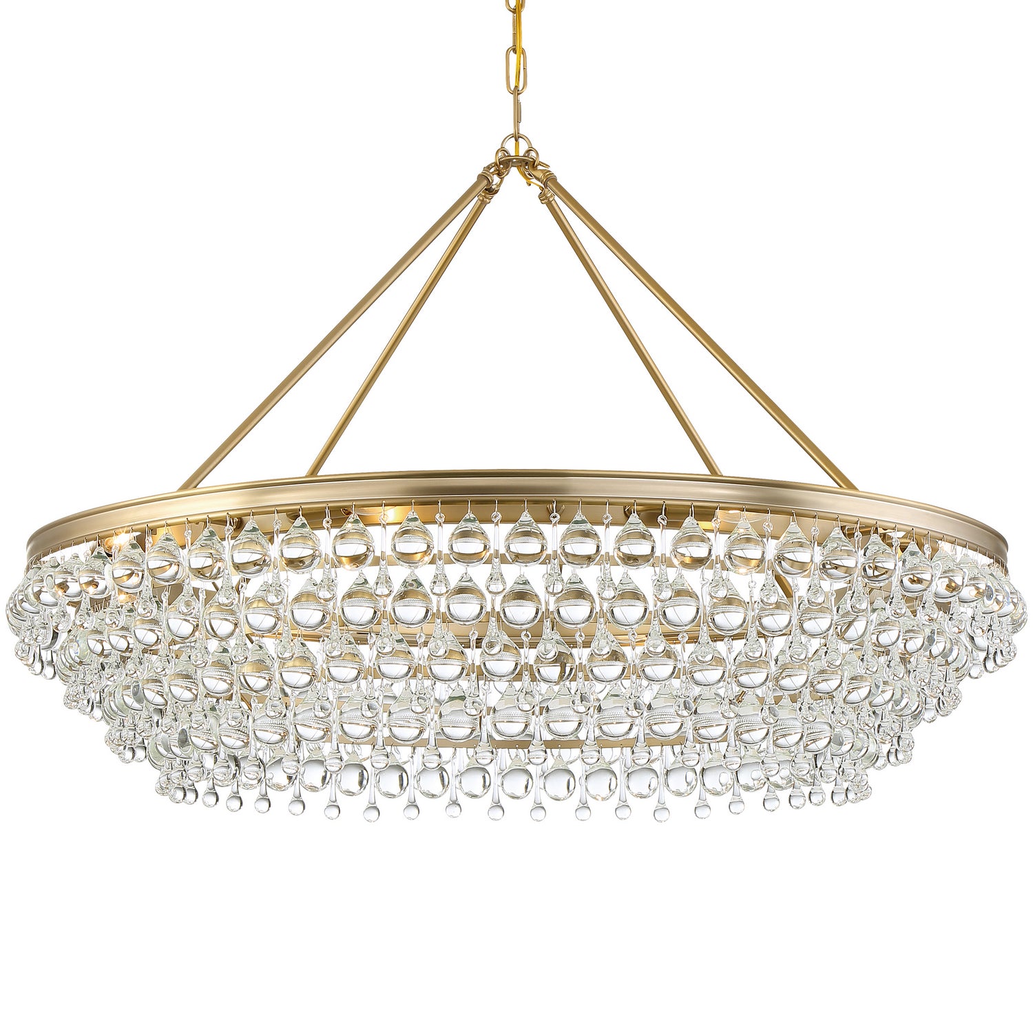 Crystorama - 278-VG - Eight Light Chandelier - Calypso - Vibrant Gold from Lighting & Bulbs Unlimited in Charlotte, NC