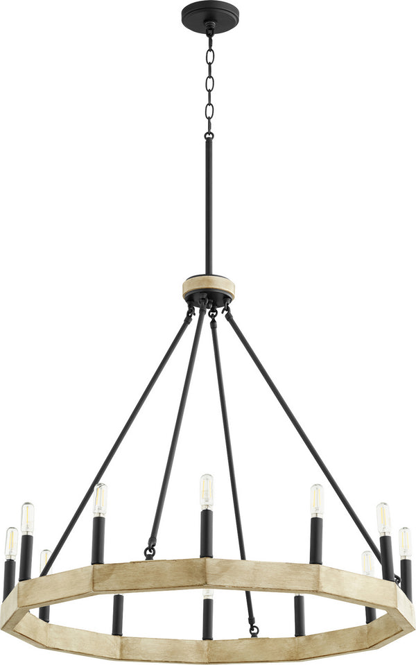 Quorum - 6189-12-69 - 12 Light Chandelier - Alpine - Textured Black w/ Driftwood finish from Lighting & Bulbs Unlimited in Charlotte, NC