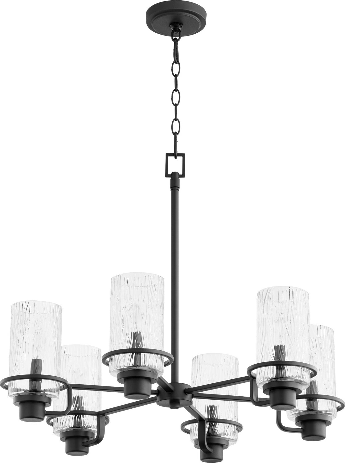 Quorum - 627-6-69 - Six Light Chandelier - Lazo - Textured Black from Lighting & Bulbs Unlimited in Charlotte, NC