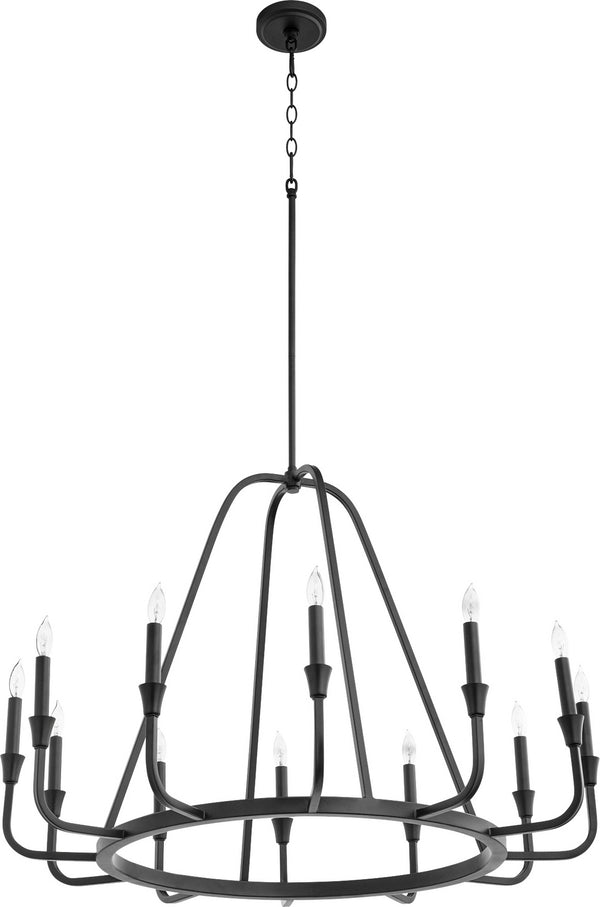 Quorum - 6314-12-69 - 12 Light Chandelier - Marquee - Textured Black from Lighting & Bulbs Unlimited in Charlotte, NC