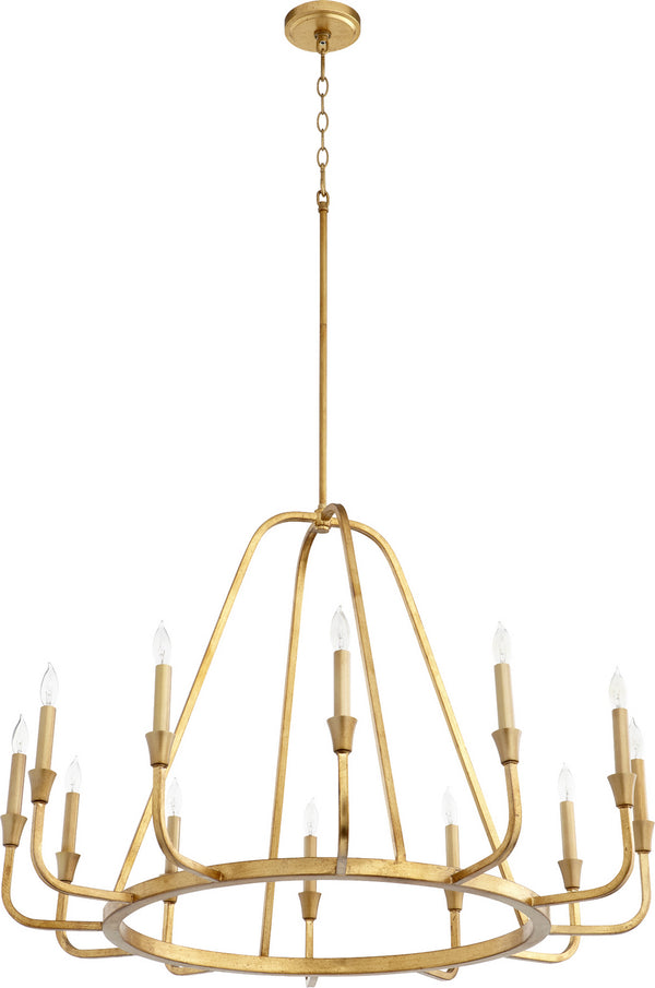 Quorum - 6314-12-74 - 12 Light Chandelier - Marquee - Gold Leaf from Lighting & Bulbs Unlimited in Charlotte, NC