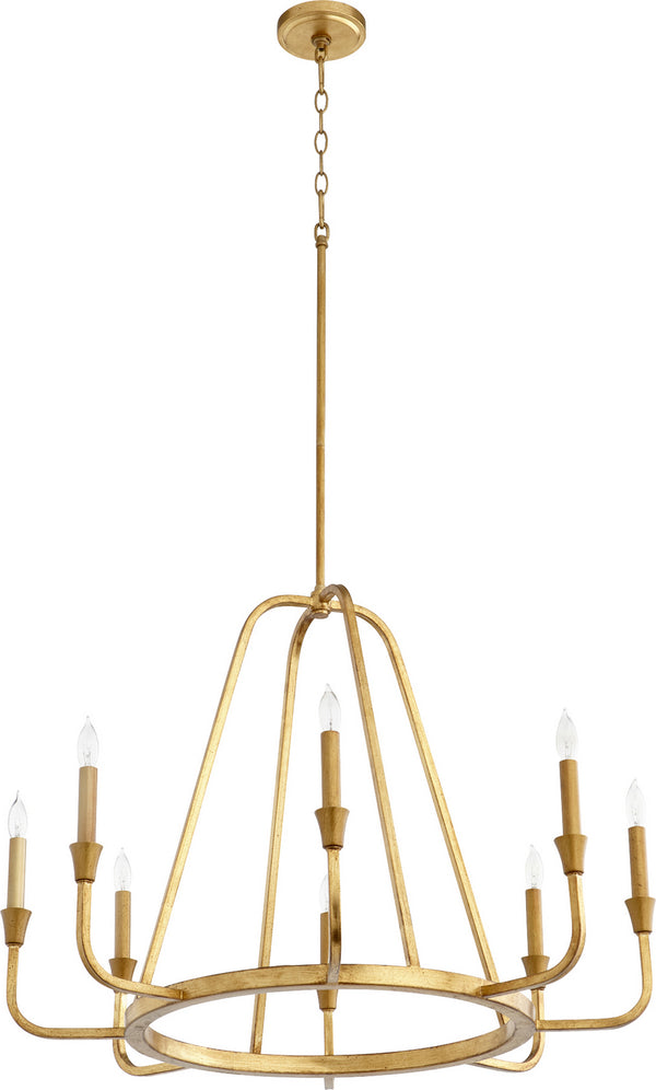 Quorum - 6314-8-74 - Eight Light Chandelier - Marquee - Gold Leaf from Lighting & Bulbs Unlimited in Charlotte, NC