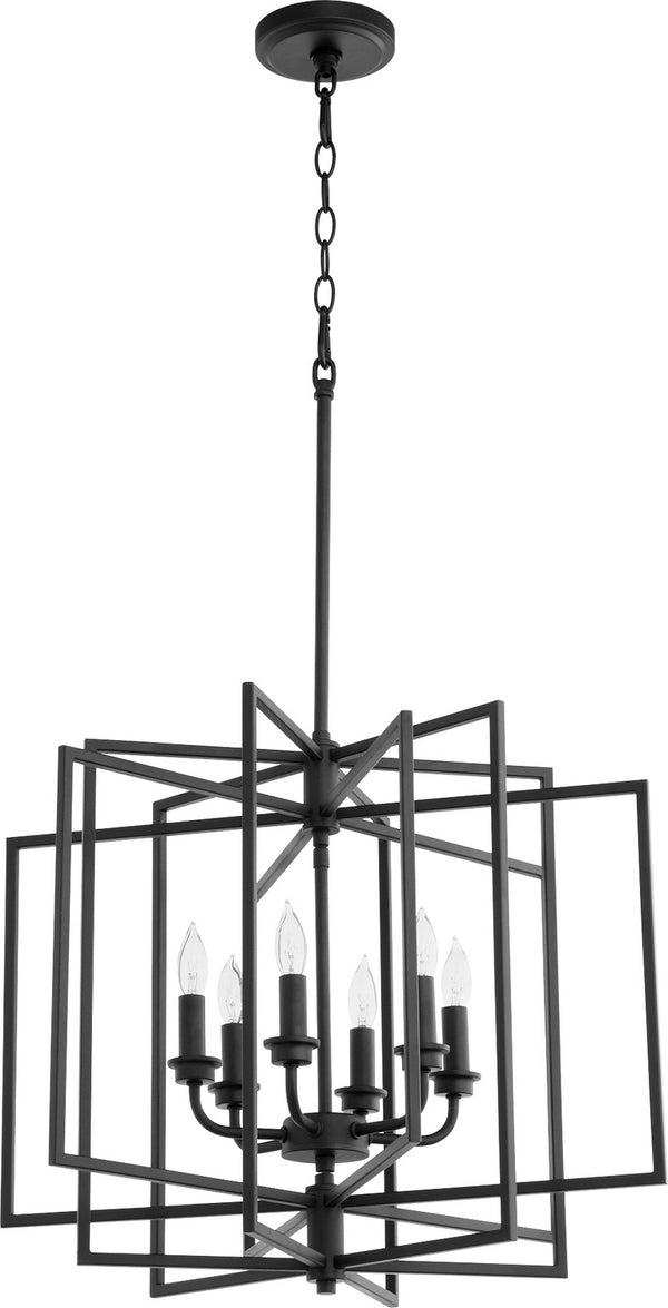 Quorum - 888-6-69 - Six Light Pendant - Hammond - Textured Black from Lighting & Bulbs Unlimited in Charlotte, NC