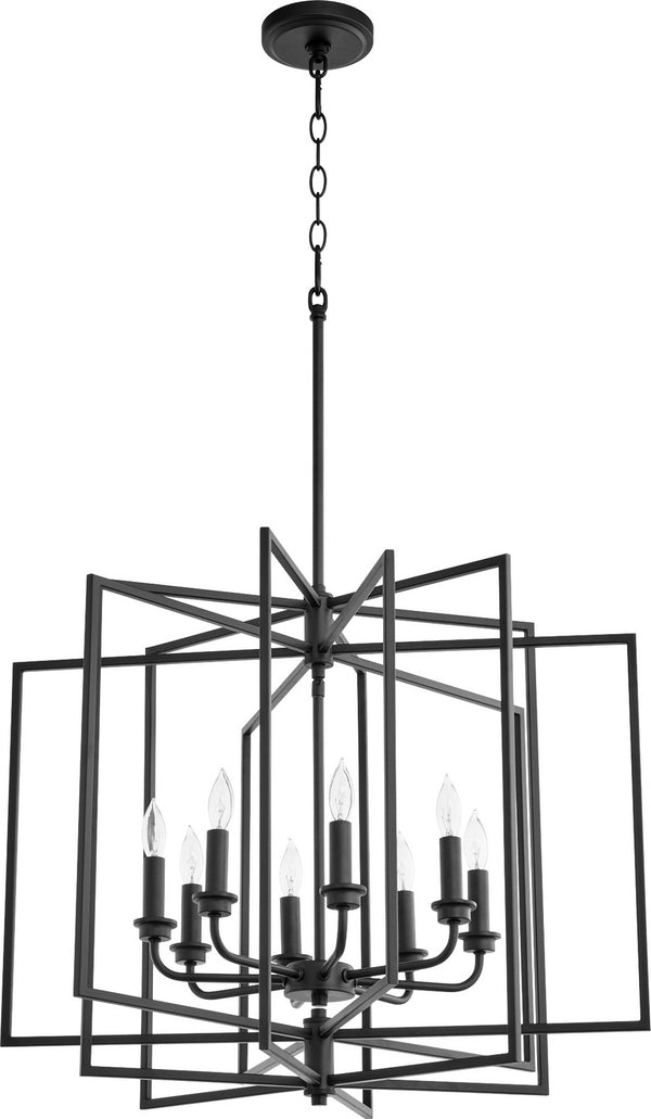 Quorum - 888-8-69 - Eight Light Pendant - Hammond - Textured Black from Lighting & Bulbs Unlimited in Charlotte, NC