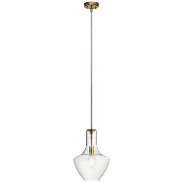 Kichler - 42141NBR - One Light Pendant - Everly - Natural Brass from Lighting & Bulbs Unlimited in Charlotte, NC