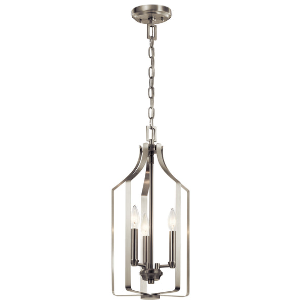 Kichler - 42499NI - Three Light Foyer Pendant - Morrigan - Brushed Nickel from Lighting & Bulbs Unlimited in Charlotte, NC