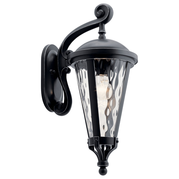 Kichler - 49234BSL - One Light Outdoor Wall Mount - Cresleigh - Black with Silver Highlights from Lighting & Bulbs Unlimited in Charlotte, NC