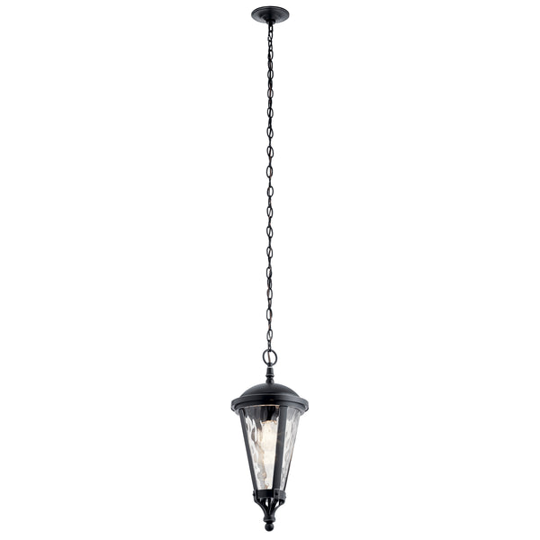 Kichler - 49236BSL - One Light Outdoor Pendant - Cresleigh - Black with Silver Highlights from Lighting & Bulbs Unlimited in Charlotte, NC