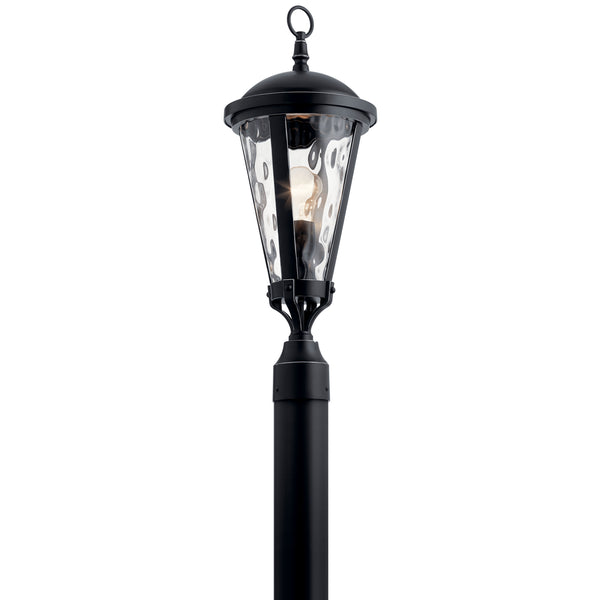 Kichler - 49237BSL - One Light Outdoor Post Mount - Cresleigh - Black with Silver Highlights from Lighting & Bulbs Unlimited in Charlotte, NC