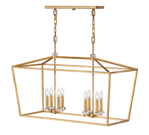 Hinkley - 3534DA - LED Chandelier - Stinson - Distressed Brass from Lighting & Bulbs Unlimited in Charlotte, NC