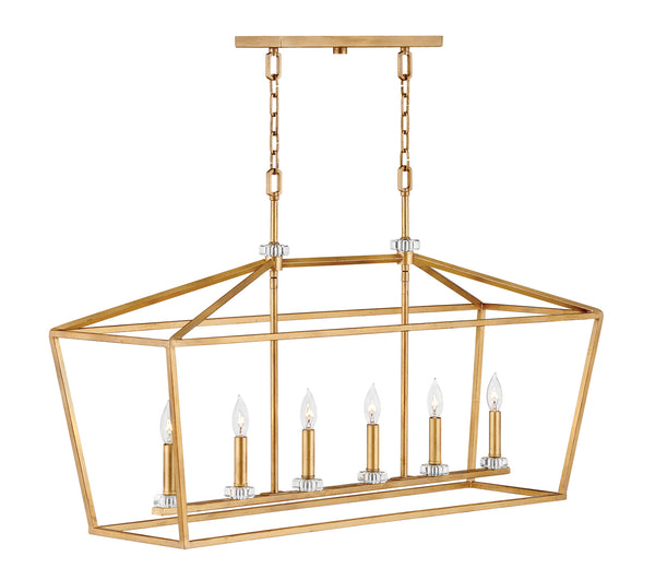 Hinkley - 3539DA - LED Chandelier - Stinson - Distressed Brass from Lighting & Bulbs Unlimited in Charlotte, NC