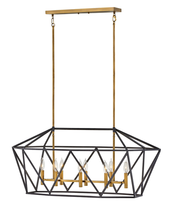 Hinkley - 3575DZ - LED Chandelier - Theory - Aged Zinc from Lighting & Bulbs Unlimited in Charlotte, NC