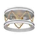 Two Light Flush Mount from the Chatham GDW Collection in Gray Driftwood Finish by Golden