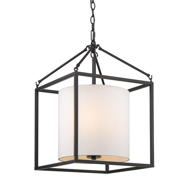 Golden - 2243-3P BLK-MWS - Three Light Pendant - Manhattan - Matte Black from Lighting & Bulbs Unlimited in Charlotte, NC