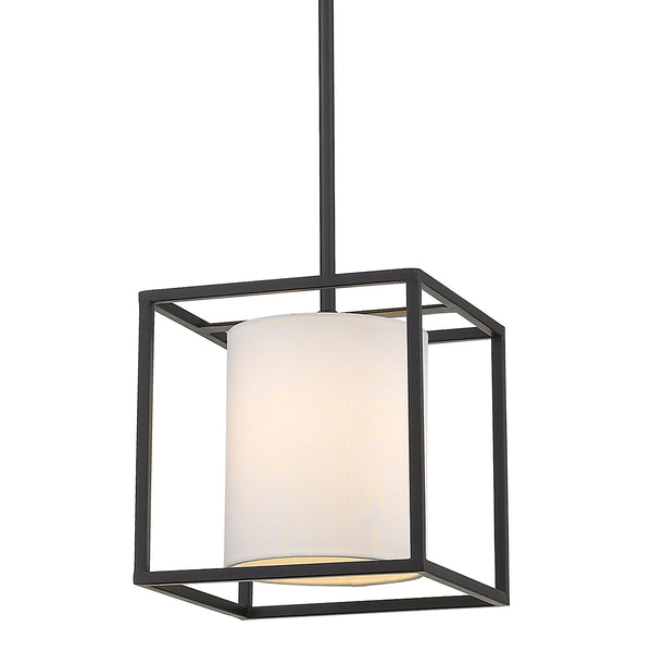 Golden - 2243-M1L BLK-MWS - One Light Mini Pendant - Manhattan - Matte Black from Lighting & Bulbs Unlimited in Charlotte, NC