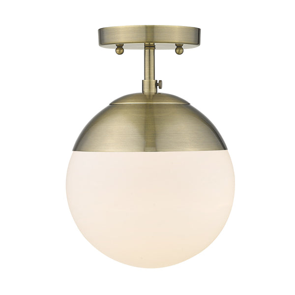 Golden - 3218-SF AB-AB - One Light Semi-Flush Mount - Dixon AB - Aged Brass from Lighting & Bulbs Unlimited in Charlotte, NC