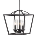 Golden - 4309-3P BLK-BLK-SD - Three Light Pendant - Mercer - Matte Black from Lighting & Bulbs Unlimited in Charlotte, NC