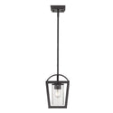 One Light Mini Pendant from the Mercer Collection in Matte Black Finish by Golden