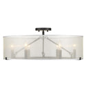 Six Light Semi-Flush Mount from the Alyssa Collection in Matte Black Finish by Golden