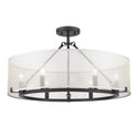 Golden - 5019-6SF BLK - Six Light Semi-Flush Mount - Alyssa - Matte Black from Lighting & Bulbs Unlimited in Charlotte, NC