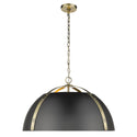Five Light Pendant from the Aldrich AB Collection in Aged Brass Finish by Golden