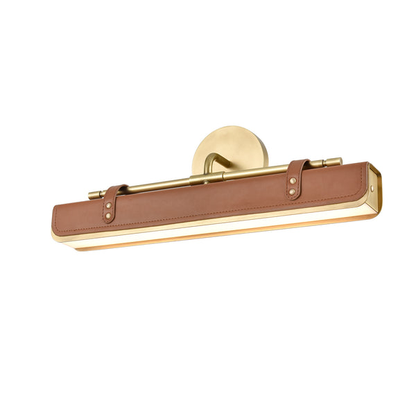 Alora - WV307919VBCL - LED Wall Sconce - Valise - Cognac Leather/Vintage Brass from Lighting & Bulbs Unlimited in Charlotte, NC