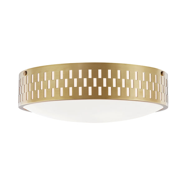 Mitzi - H329503L-AGB - Three Light Flush Mount - Phoebe - Aged Brass from Lighting & Bulbs Unlimited in Charlotte, NC
