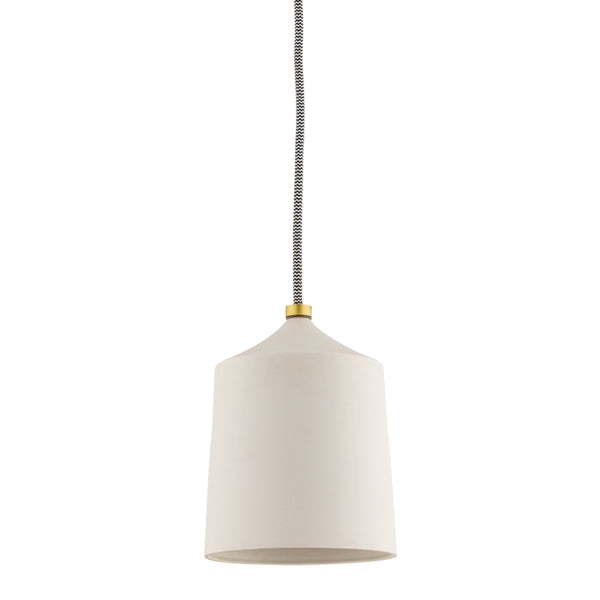 Mitzi - H339701-AGB/MW - One Light Pendant - Megan - Aged Brass/Matte White from Lighting & Bulbs Unlimited in Charlotte, NC
