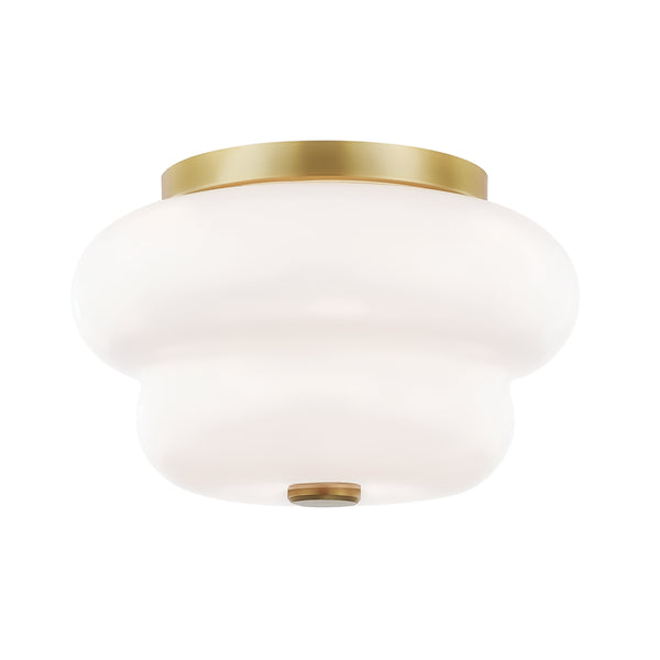 Mitzi - H350502-AGB - Two Light Flush Mount - Hazel - Aged Brass from Lighting & Bulbs Unlimited in Charlotte, NC