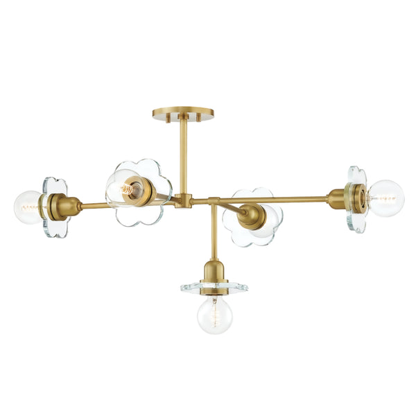 Mitzi - H357805-AGB - Five Light Chandelier - Alexa - Aged Brass from Lighting & Bulbs Unlimited in Charlotte, NC